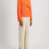 Harris Wharf Cropped Peacoat Scuba - Bright Coral