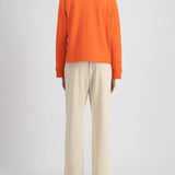 Harris Wharf Cropped Peacoat Scuba - Bright Coral
