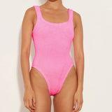 Hunza G Square Neck Swim in Bubblegum