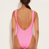 Hunza G Square Neck Swim in Bubblegum