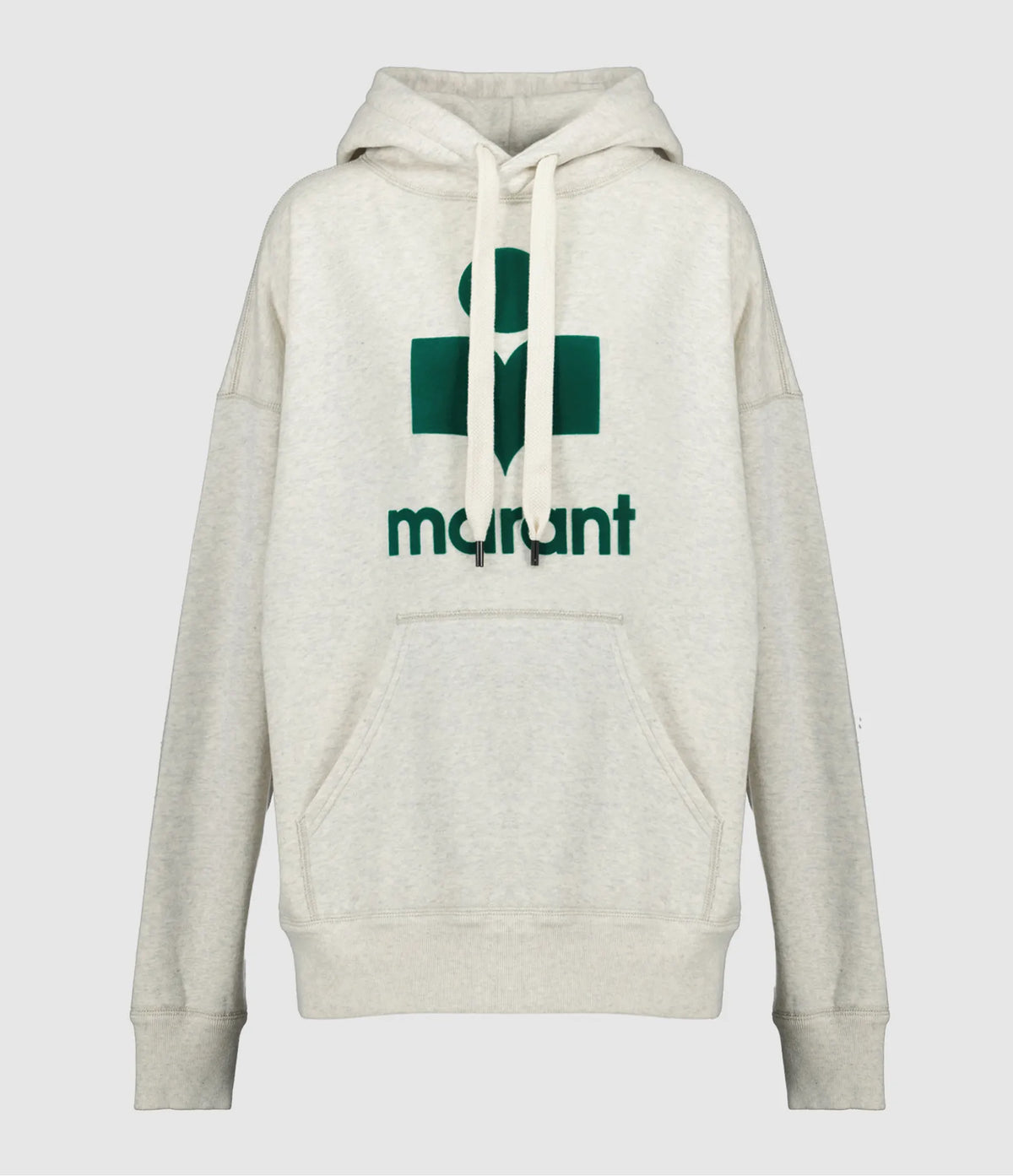 Isabel Marant Mansel Oversized Logo Sweatshirt Ecru Emerald Denim Iniquity