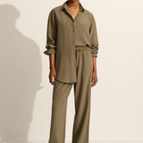 Matteau Long Sleeve Silk Shirt - Willow