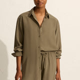 Matteau Long Sleeve Silk Shirt - Willow
