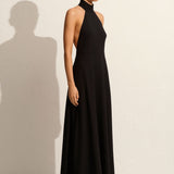 Matteau T-Back Midi Dress in Black