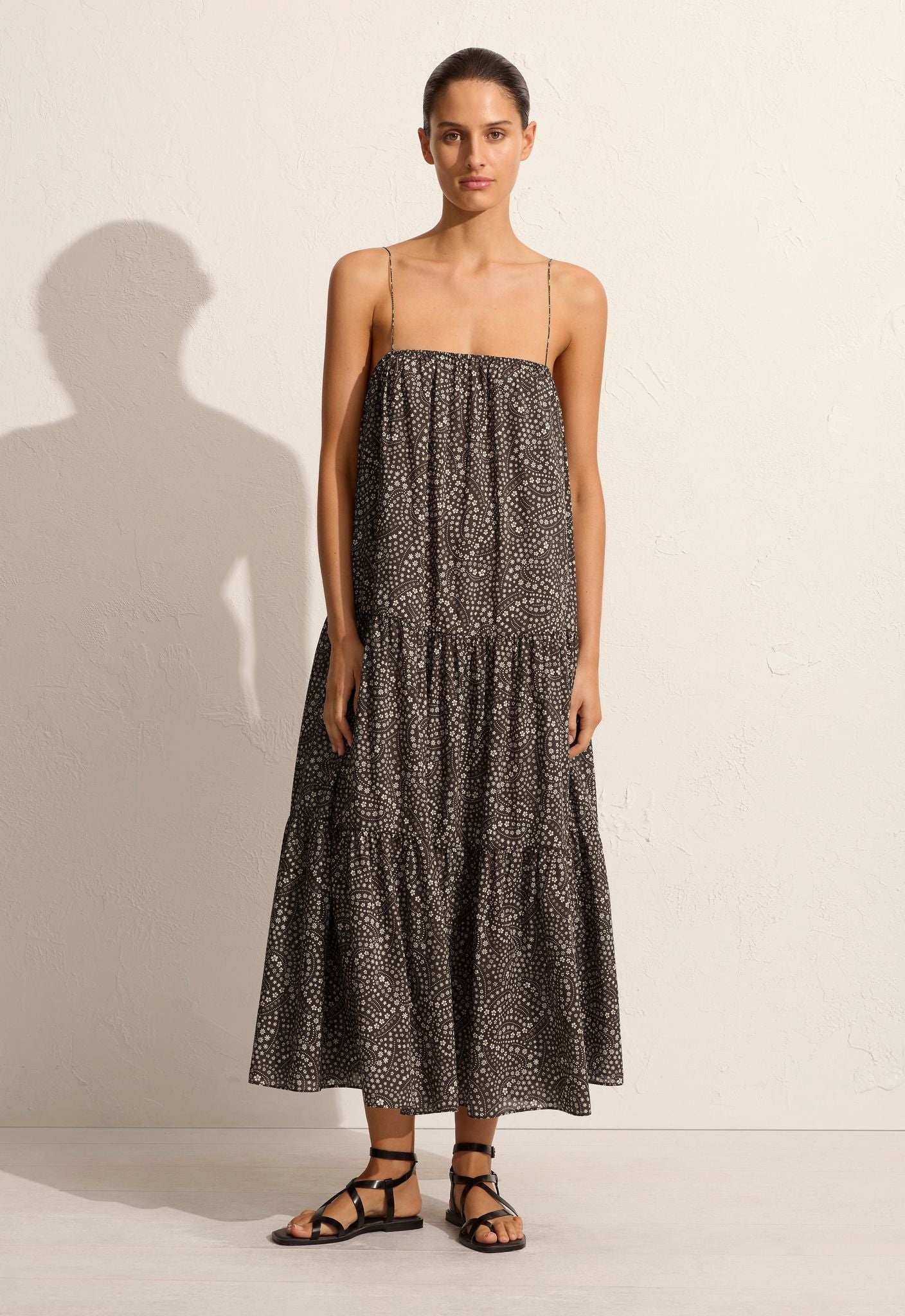 Matteau | Voluminous Tiered Sundress - Jasmine (Cocoa) | Denim Iniquity Matteau | Voluminous Tiered Sundress - Jasmine (Cocoa) | Denim Iniquity