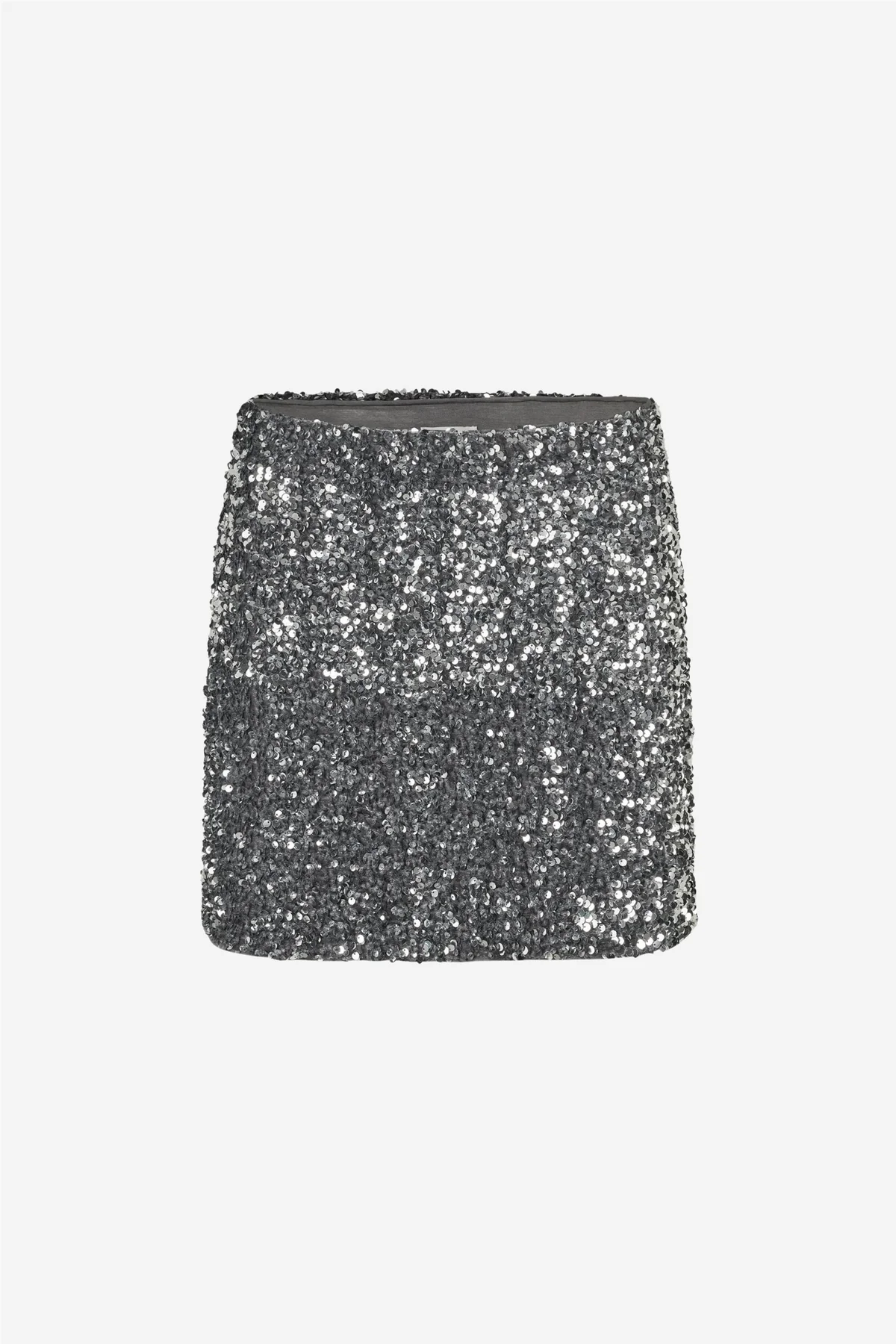 Second Female Shimmer Mini Skirt - Silver