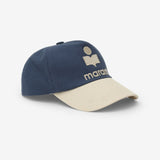 Isabel Marant Tyron Logo Cap - Blue/Ecru