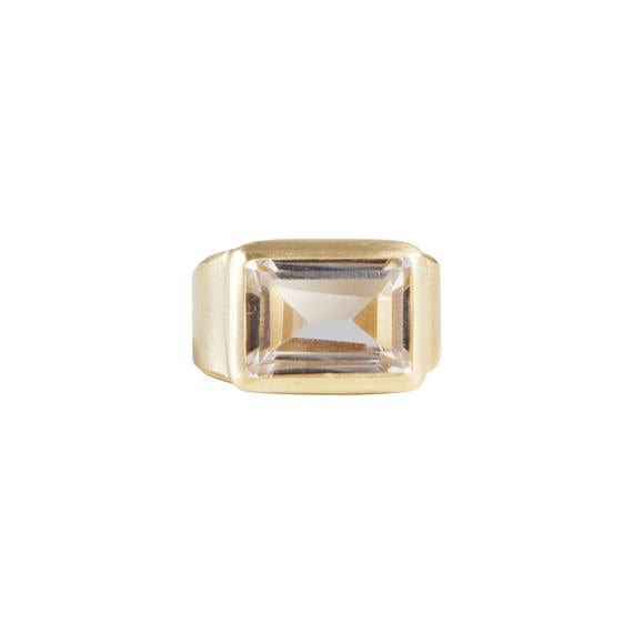 Fairley Crystal Cocktail Ring - Gold