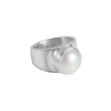 Fairley Pearl Dome Ring - Silver