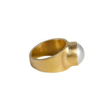 Fairley Pearl Dome Ring in Gold