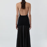 St Agni Circle Hem Halter Dress in Black - outfit inspiration