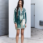 Ilio Nema Elder Dress in Green Sarong Voile - detail view