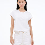 tSlvrlake Easy Tee in Natural White - detail view