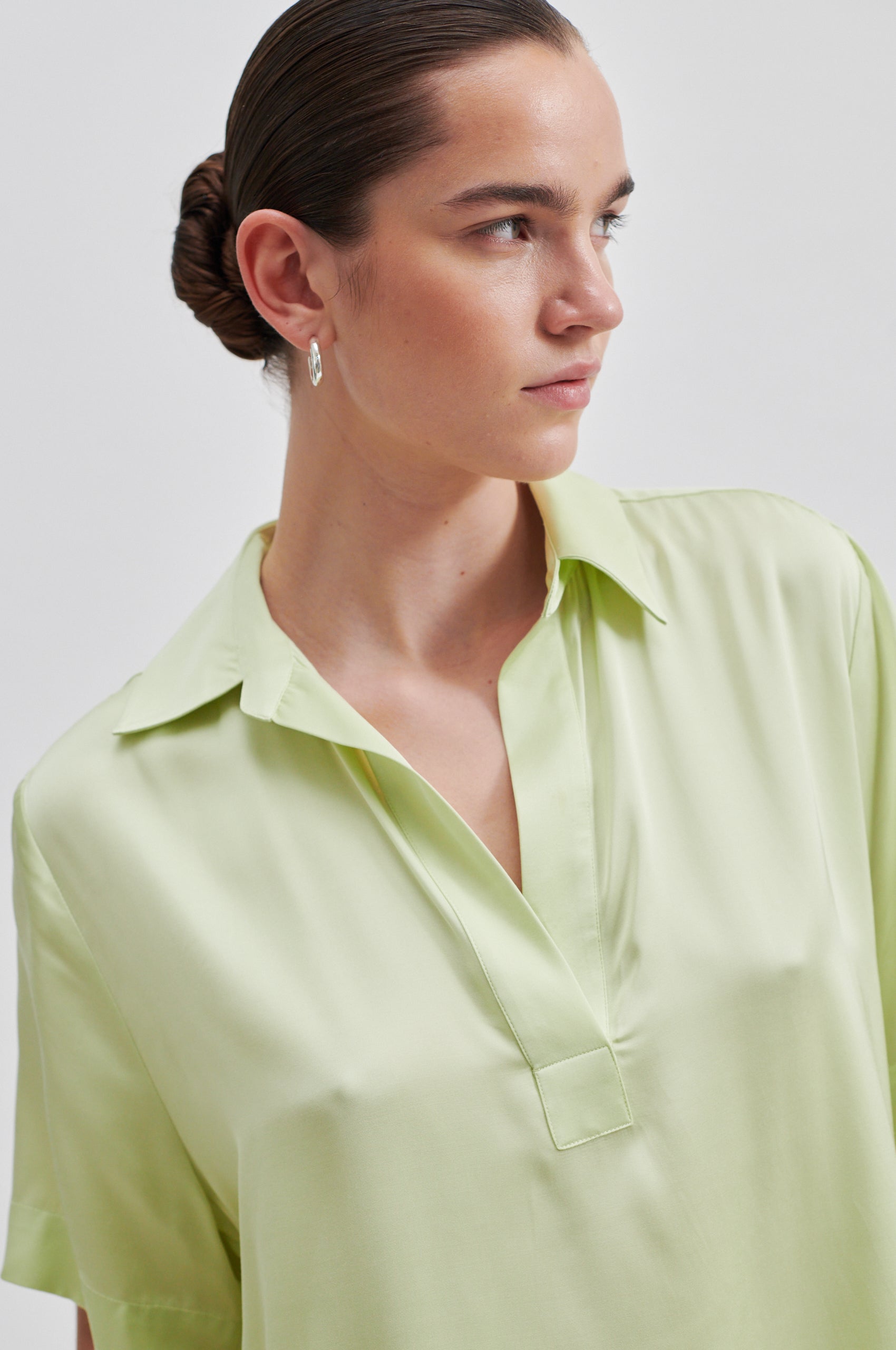 Second Female Bardi Blouse in Shadow Lime