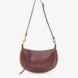 Isabel Marant Oskan Moon Shoulder Bag in  Burgundy