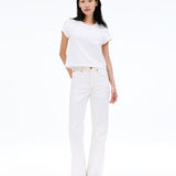 tSlvrlake Easy Tee in Natural White - side view