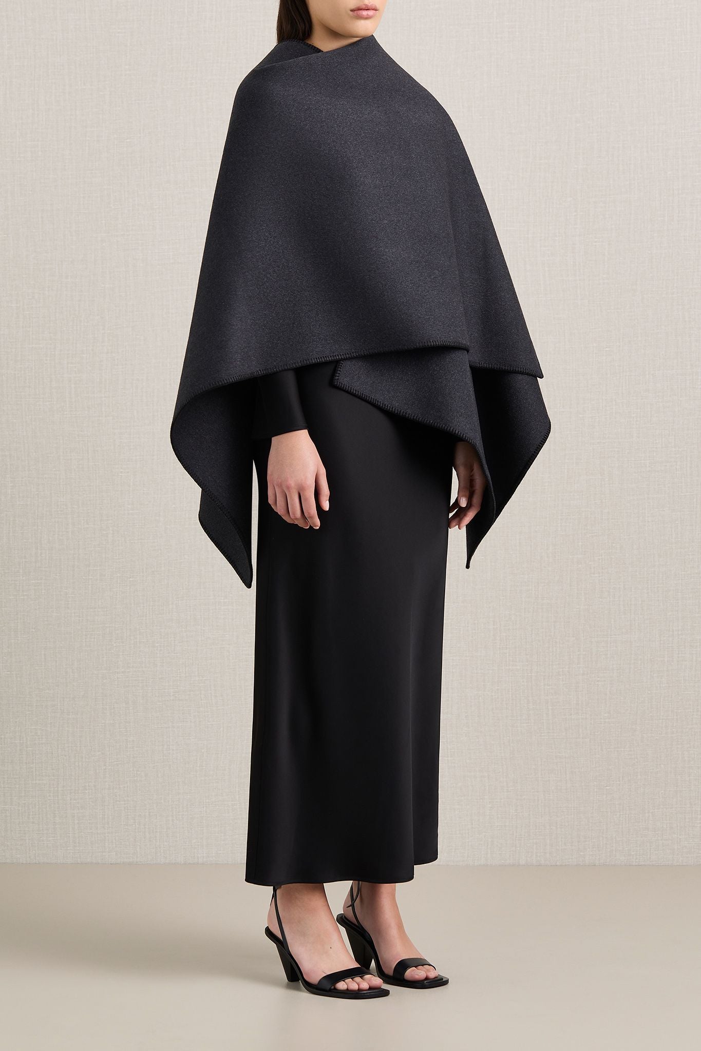 Lena Wrap in Charcoal Melange