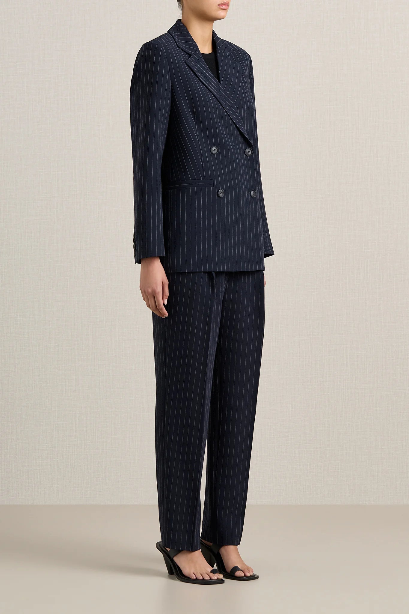 Belen Pinstripe Blazer | Midnight Stripe