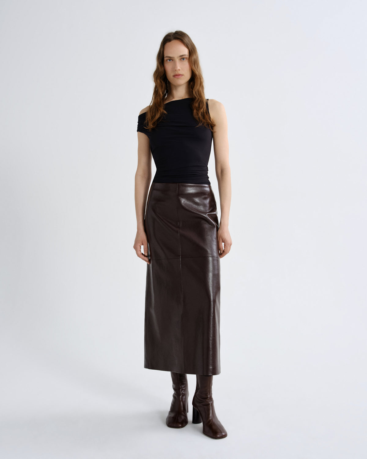 Agolde Hikson Skirt in Madera - side view