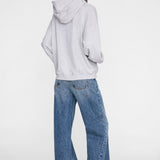 Anine Bing Harvey Sweatshirt Paris Stencil in Heather Grey - styled look
