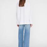 Anine Bing Ivan Long Sleeve New York Stencil in Ivory - styled look