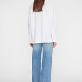 Anine Bing Ivan Long Sleeve New York Stencil in Ivory - styled look
