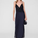 Anine Bing Judy Dress in Navy And Black Lace