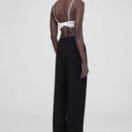 Anine Bing Lace Bra with Trim in Ivory - detail view