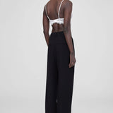 Anine Bing Lace Bra with Trim in Ivory - detail view