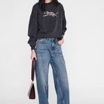 Anine Bing Spencer Sweatshirt Leopard - side view