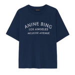 Anine Bing Cade Tee Melrose Stencil in Navy
