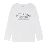 Anine Bing Ivan Long Sleeve New York Stencil in Ivory