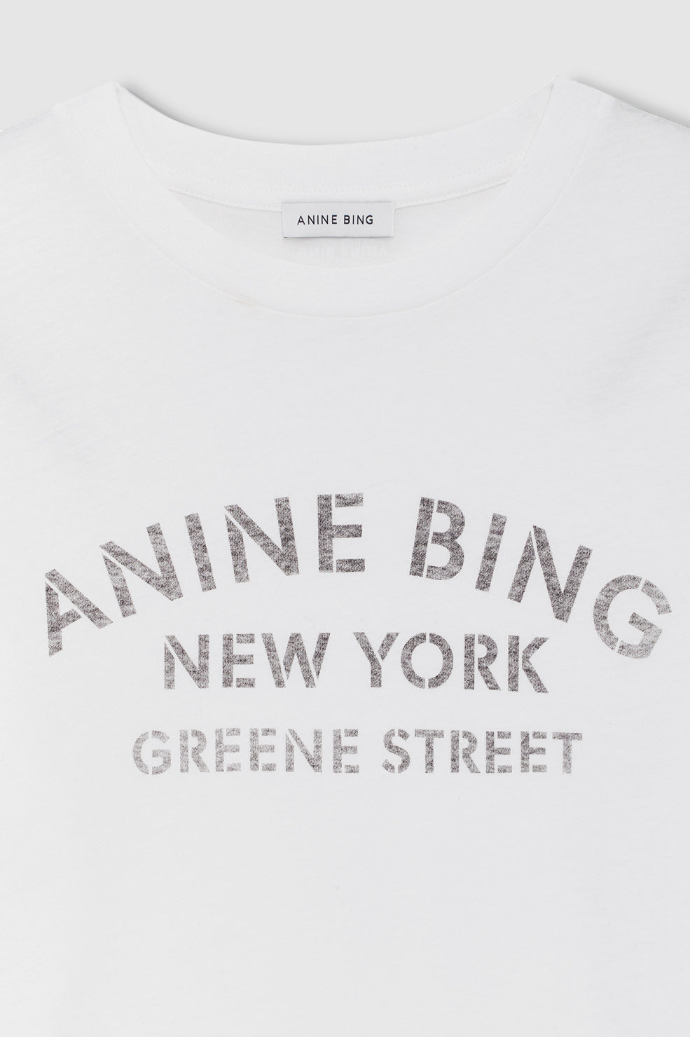 Anine Bing Ivan Long Sleeve New York Stencil in Ivory - outfit inspiration