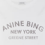 Anine Bing Ivan Long Sleeve New York Stencil in Ivory - outfit inspiration