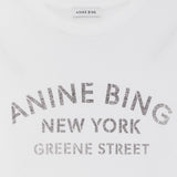 Anine Bing Ivan Long Sleeve New York Stencil in Ivory - outfit inspiration