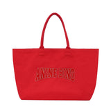 Anine Bing Leo Canvas Tote in Tango Red