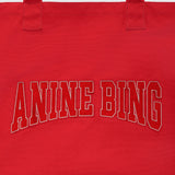 Anine Bing Leo Canvas Tote in Tango Red