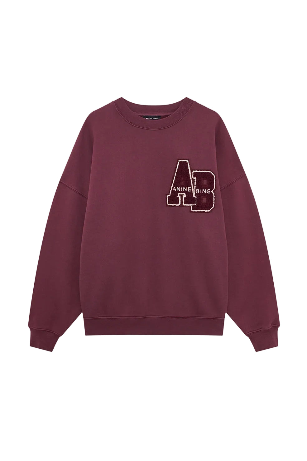 Anine Bing Miles Sweatshirt Letterman in Fig