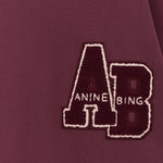 Anine Bing Miles Sweatshirt Letterman in Fig - styled look