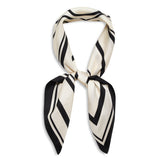 Anine Bing York Scarf in Ivory and Black Monogram