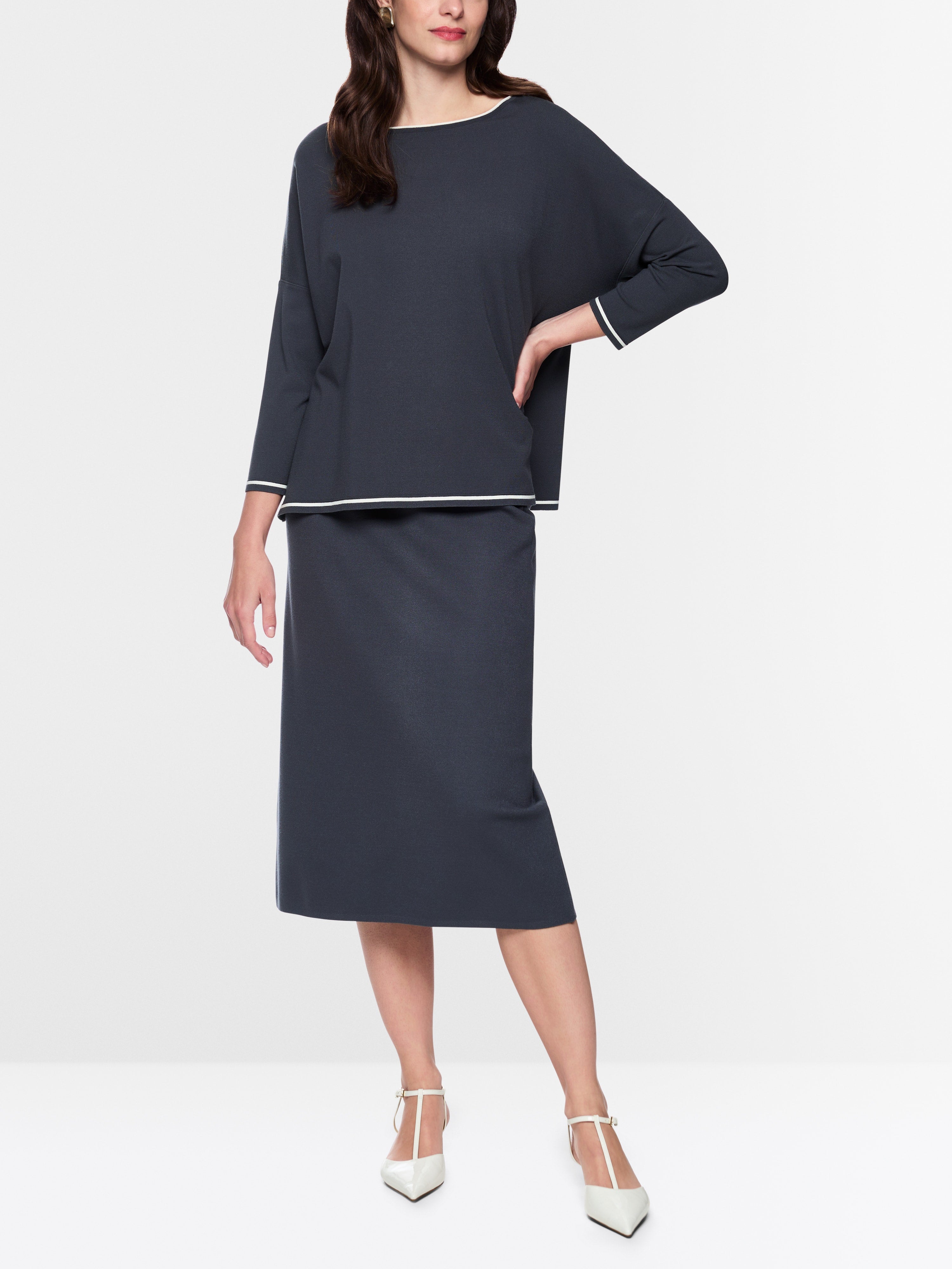 Marc Cain 4116 Sweater in Periscope - close up