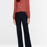Marc Cain 5102 Blouse in Aurora Red - detail view