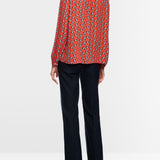 Marc Cain 5102 Blouse in Aurora Red - styled look