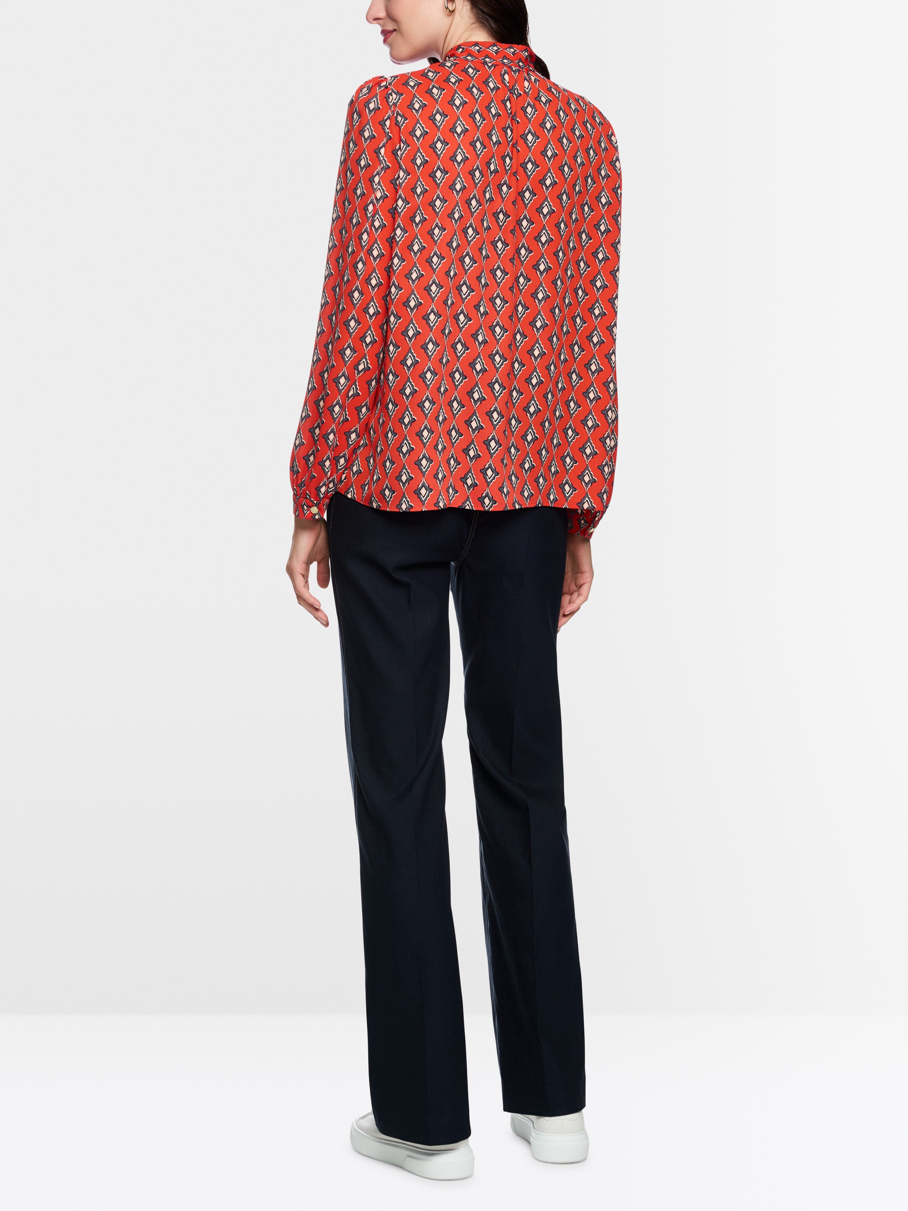 Marc Cain 5102 Blouse in Aurora Red - styled look