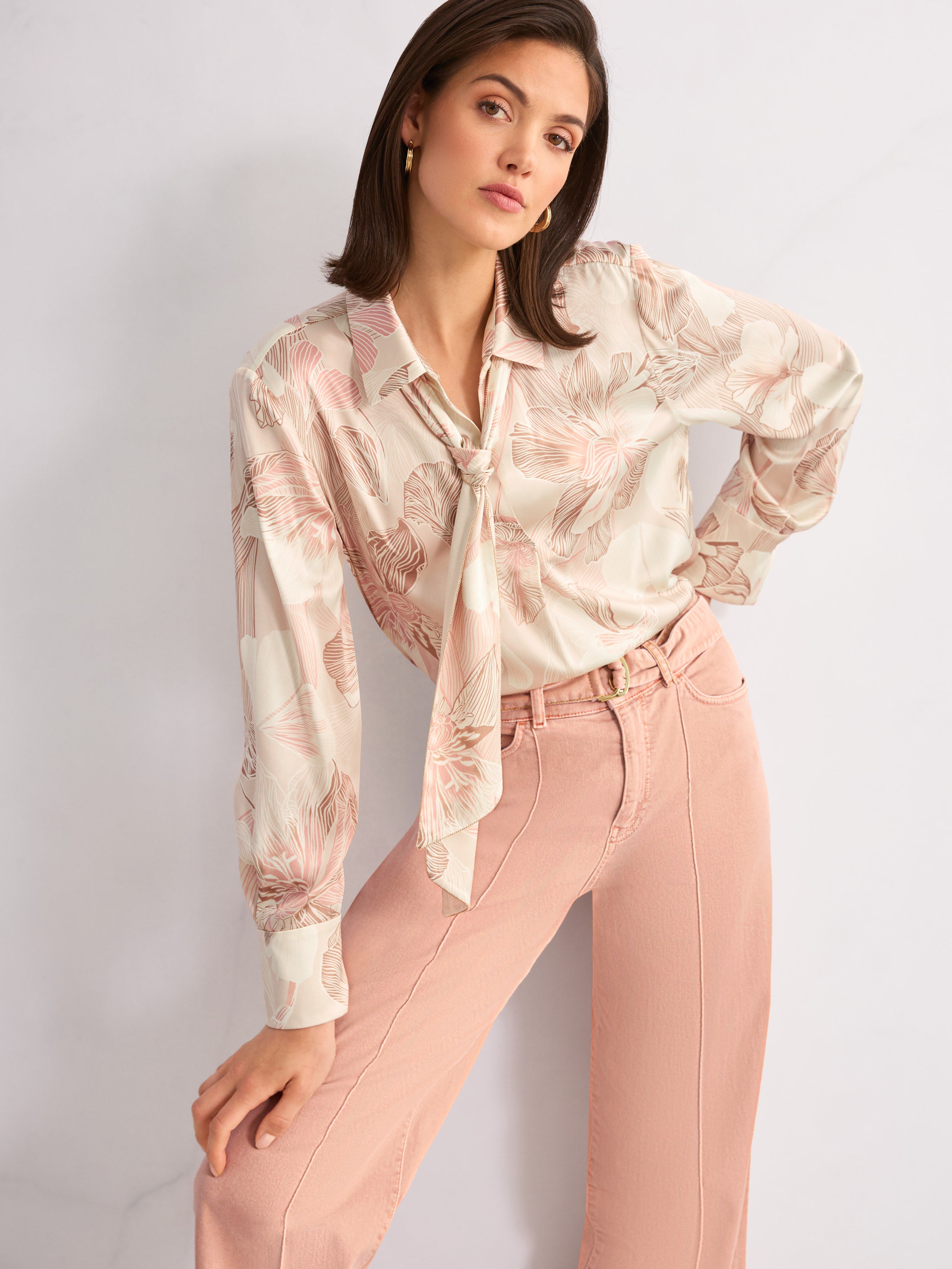 Marc Cain 5112 Blouse in Peach Beige - side view