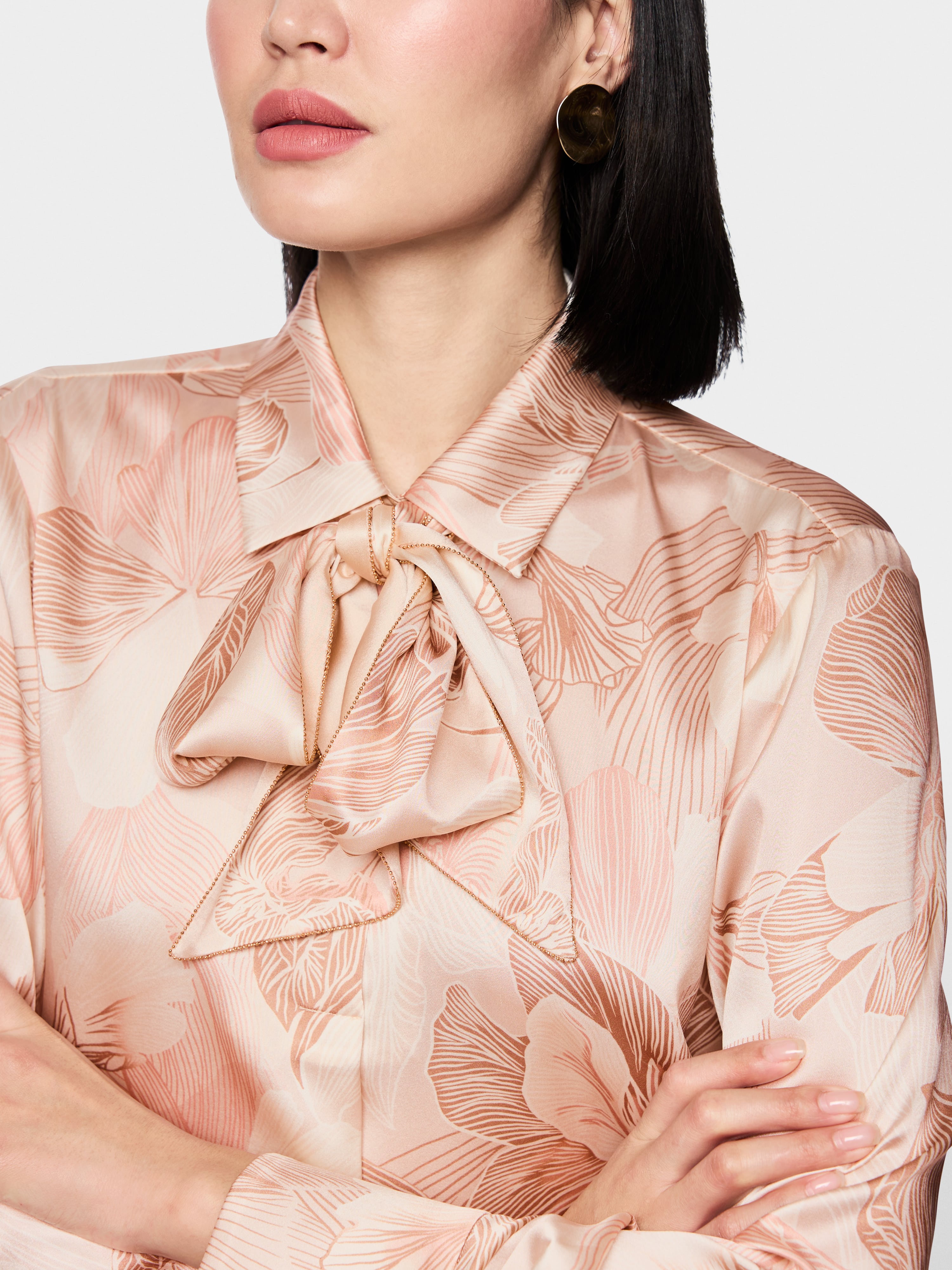 Marc Cain 5112 Blouse in Peach Beige - outfit inspiration