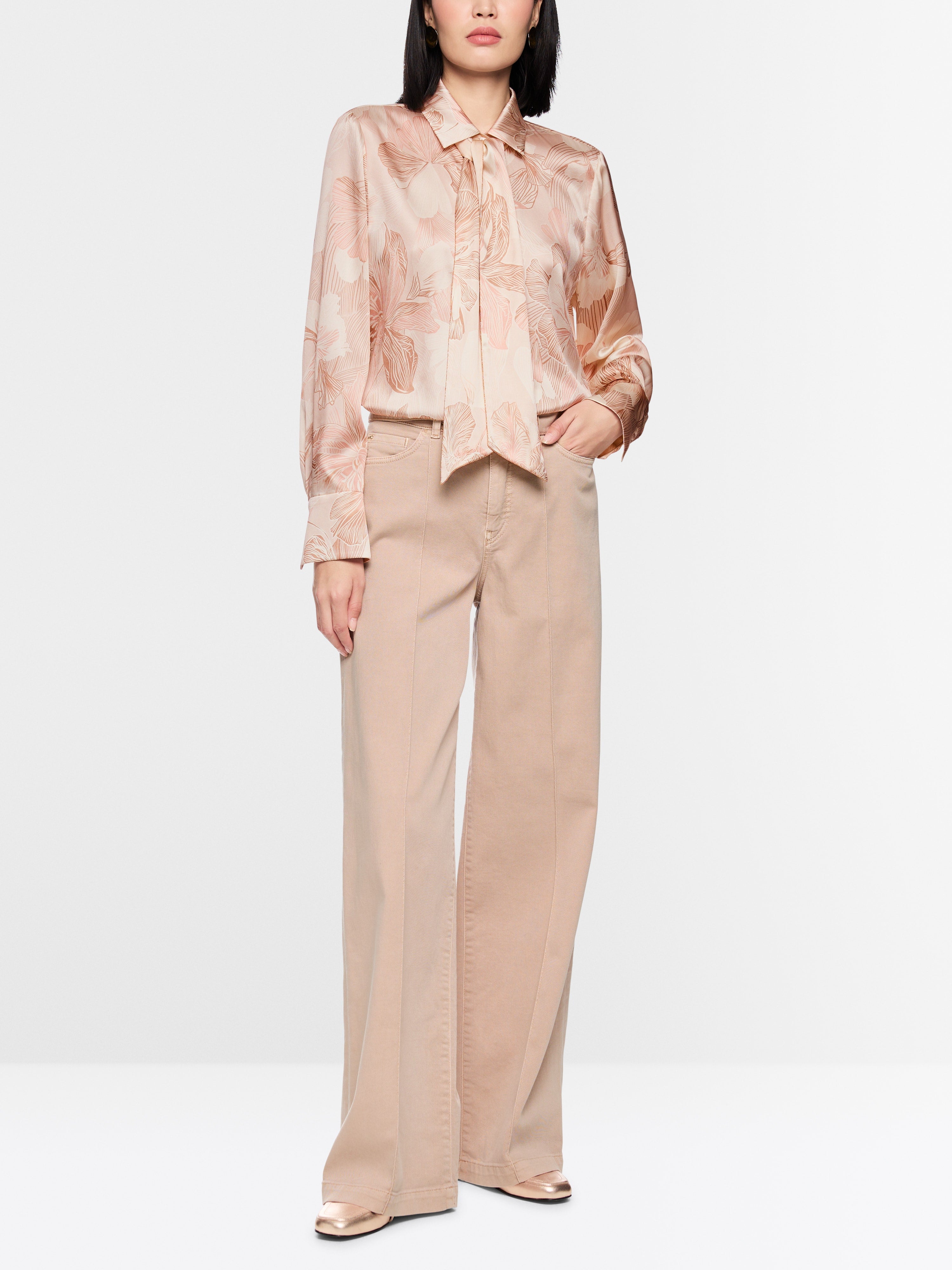Marc Cain 5112 Blouse in Peach Beige - detail view