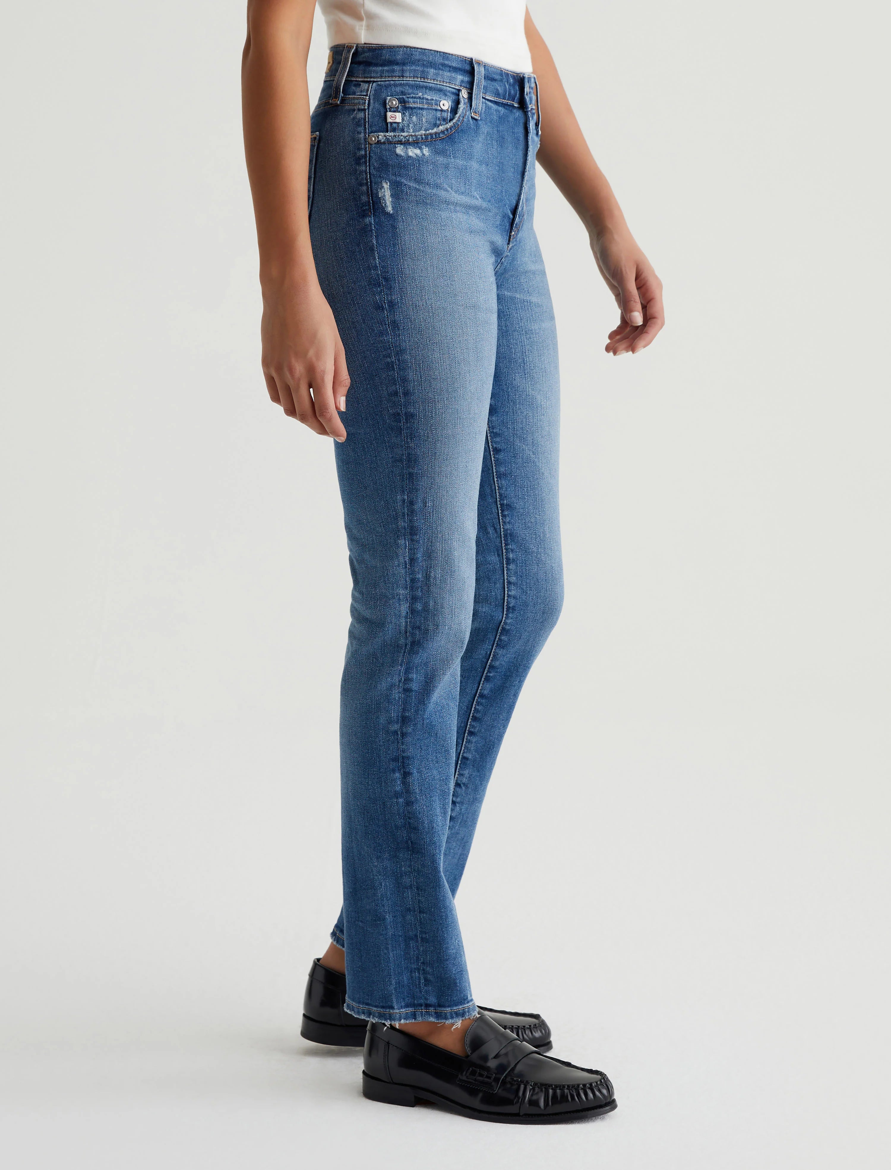 AG Jeans エージー Mari High-Waist Slim Straight Leg Jeans in 20