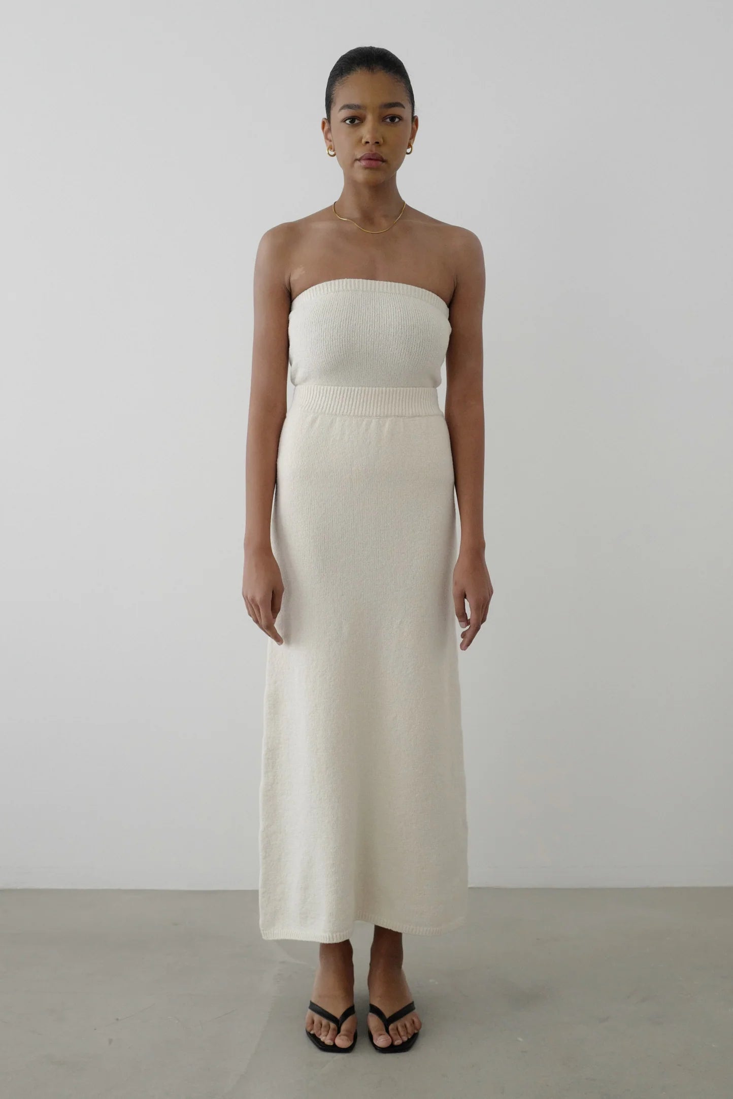 Almada Label Umi Maxi Skirt in Shell | Denim Iniquity