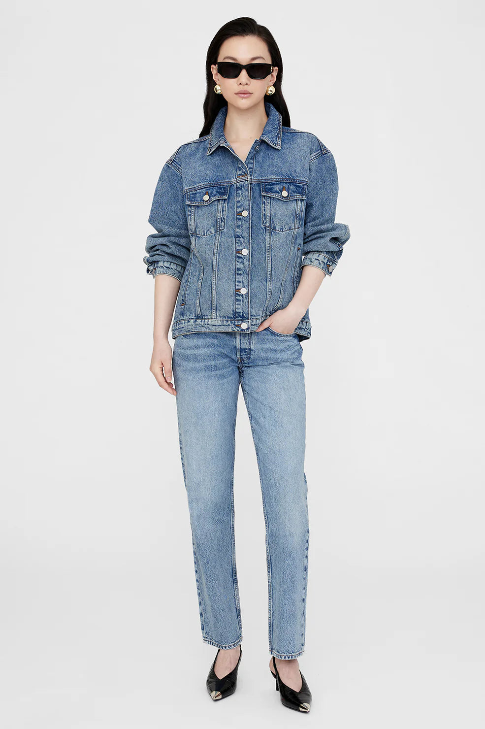 AB Rory Jacket - Vintage Indigo - styled look